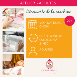 atelier découverte machine à coudre